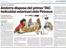 Andorra disposa del primer TAC helicoïdal veterinari dels Pirineus